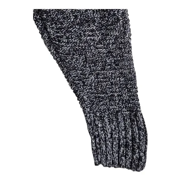 EILEEN FISHER Women's Petite L PL Linen Sweater Black Beige Center Seam Bust 36" - Picture 4 of 8